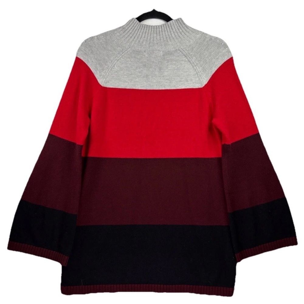 Charter Club Women's Small Textured Mock Neck Pullover‎ Bell Sleeve Sweater - Picture 4 of 8